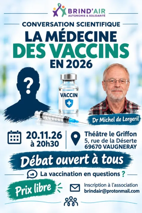 Cliquez sur l'image pour voir l'affiche en grand Affiche : Dr Michel de Lorgeril - Vaugneray